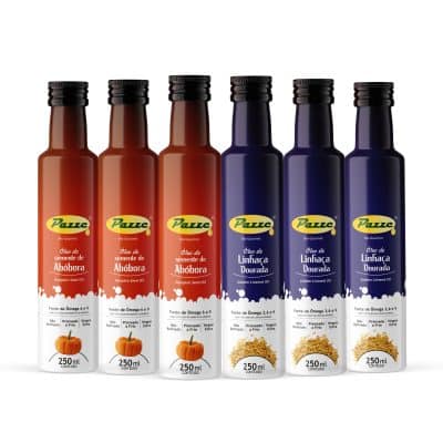 Kit 3x Óleo de Linhaça Dourada 250ml + 3x Óleo de Semente de Abobora 250ml