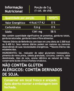 Lemon Pepper 120g 1 Lemon Pepper Tabela